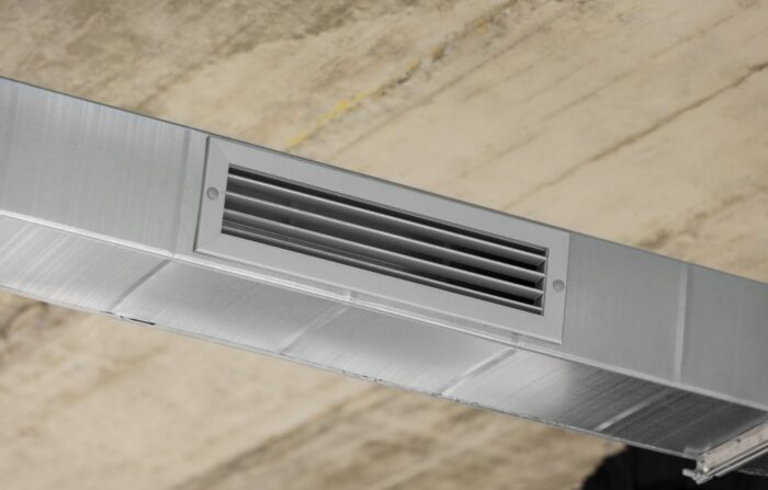 Photo of rectangular HVAC ductwork
