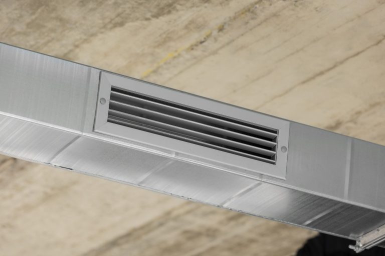 Photo of rectangular HVAC ductwork