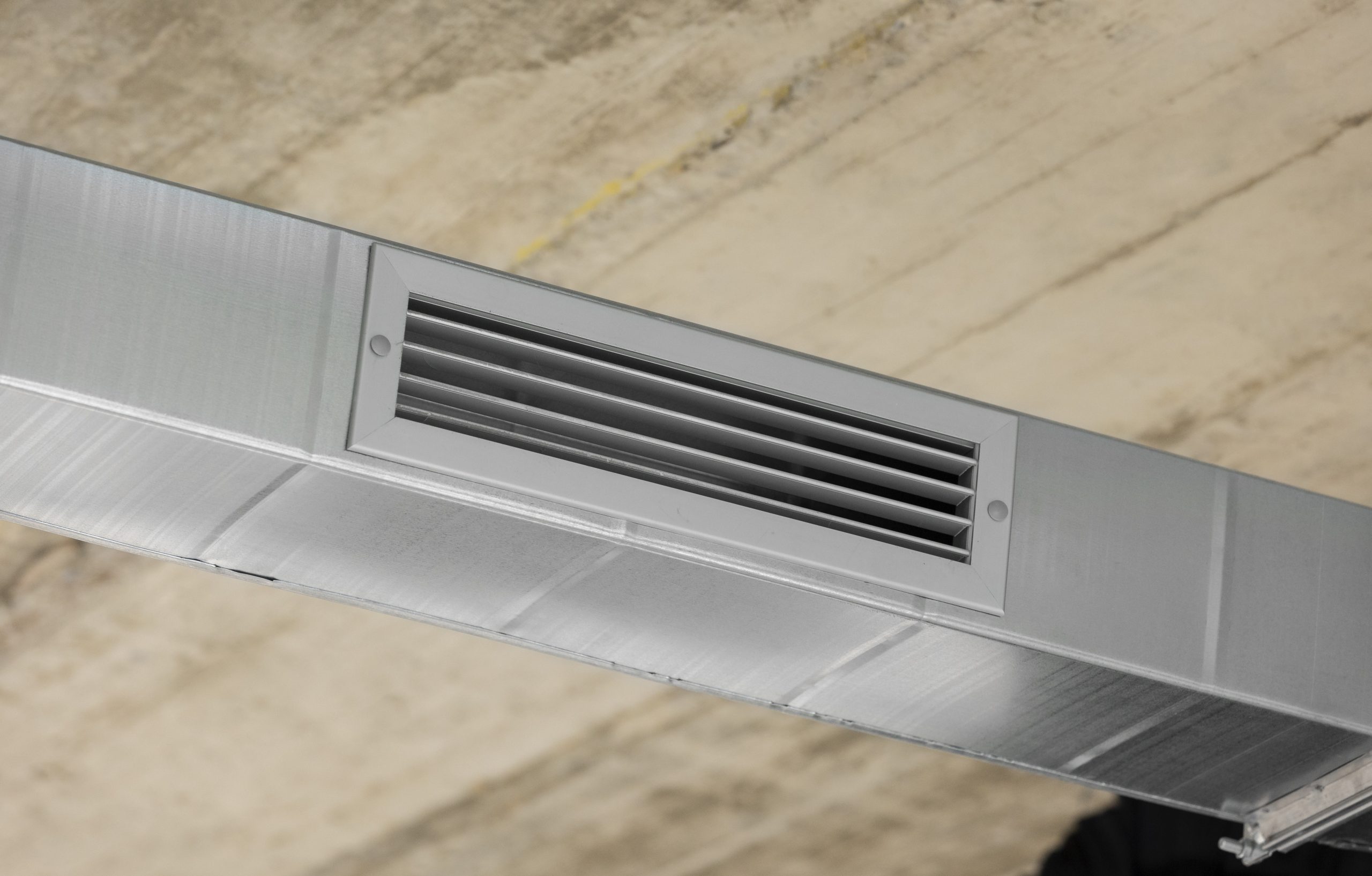 Photo of rectangular HVAC ductwork