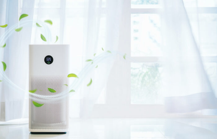 air purifier a living room,  air cleaner removing fine dust in h