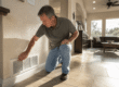 Homeowner noticing Texas summer AC warning signs indoors