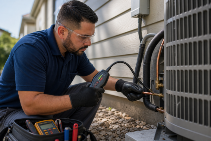 image-refrigerant-leak-alamo-ranch-07-07-2026 hvac repair san antonio inspection at a San Antonio area home