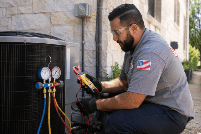 ac stopped working inspection at a San Antonio area home