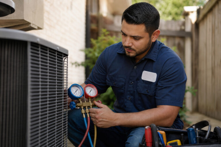 ac repair san antonio inspection at a San Antonio area home