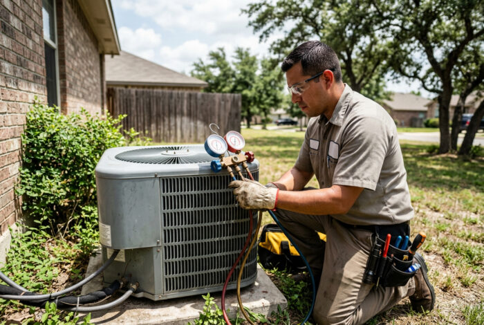 ac house not cooling inspection at a San Antonio area home