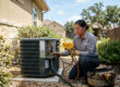 air conditioner leaking inspection at a San Antonio area home