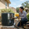air conditioner leaking inspection at a San Antonio area home
